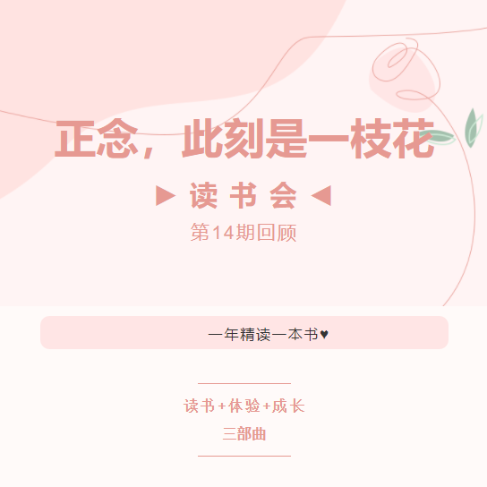 读书会第14期回顾丨正念，此刻是一枝花